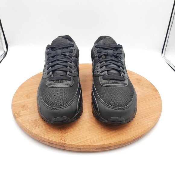 Nike Air Max 90 Womens Size 8.5 Shoes Triple Black Athletic Sneakers - Picture 2 of 10